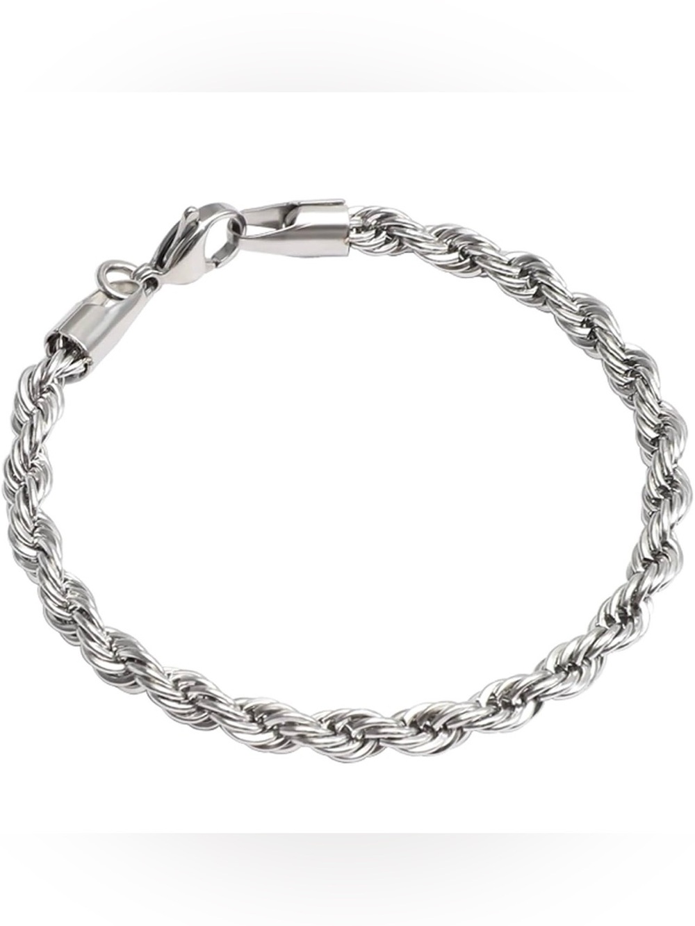 925 Classic Silver Rope Chain Bracelet for Women
